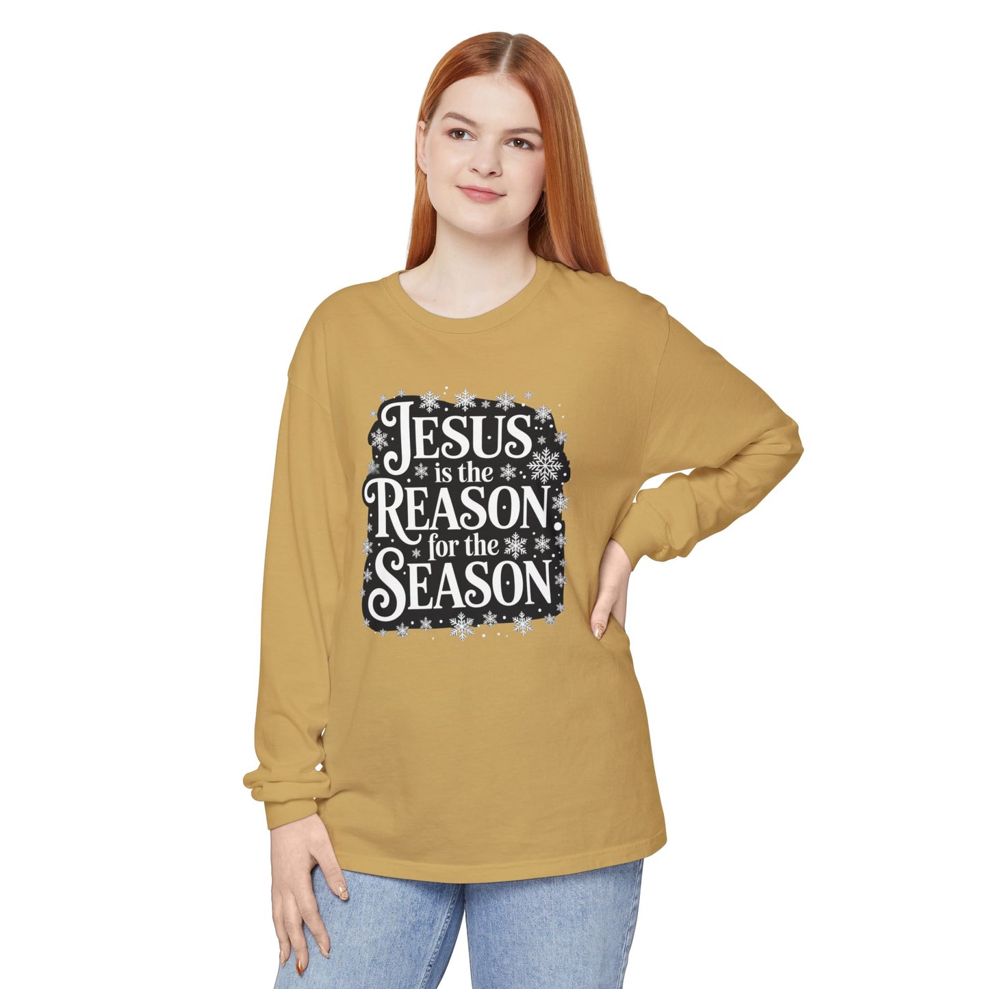 “Jesus is the Reason” Tee - Comfort Colors Long Sleeve