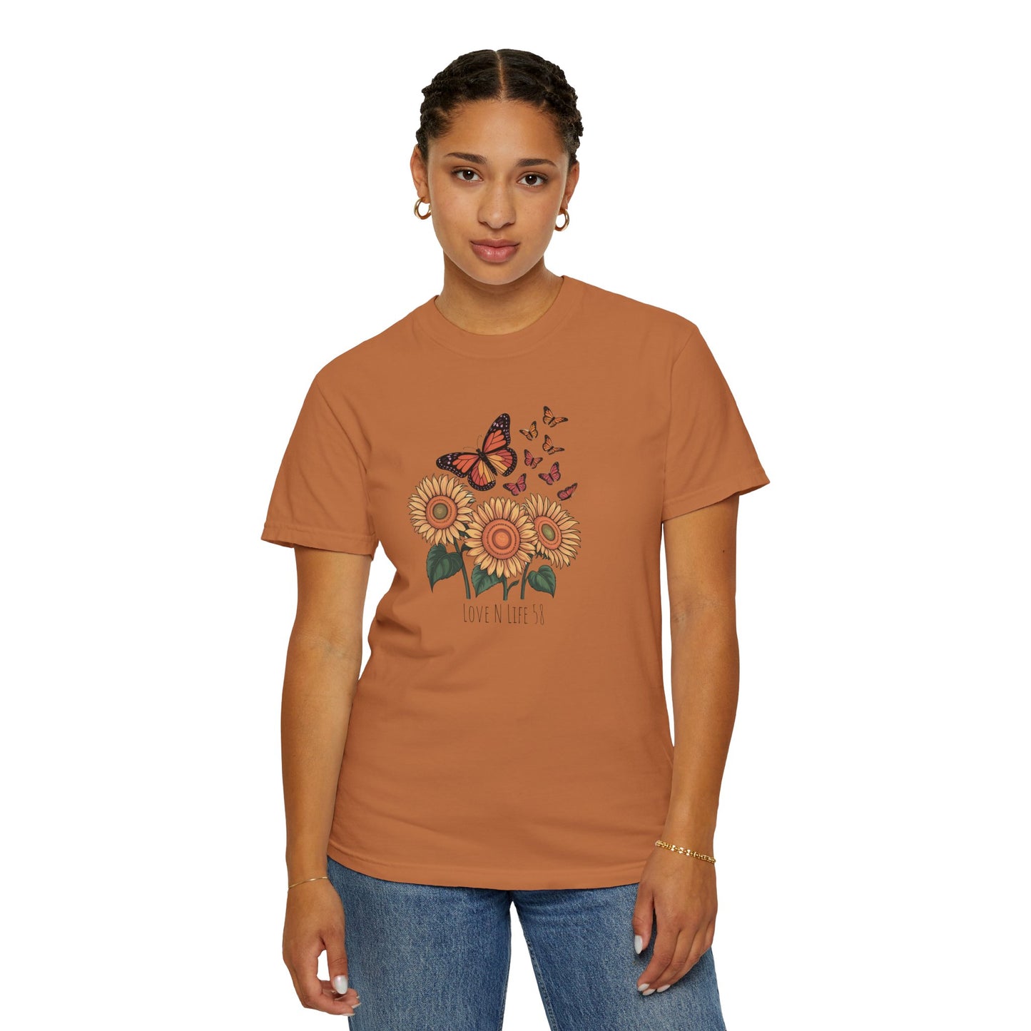 Sunflowers and Butterflies Tee