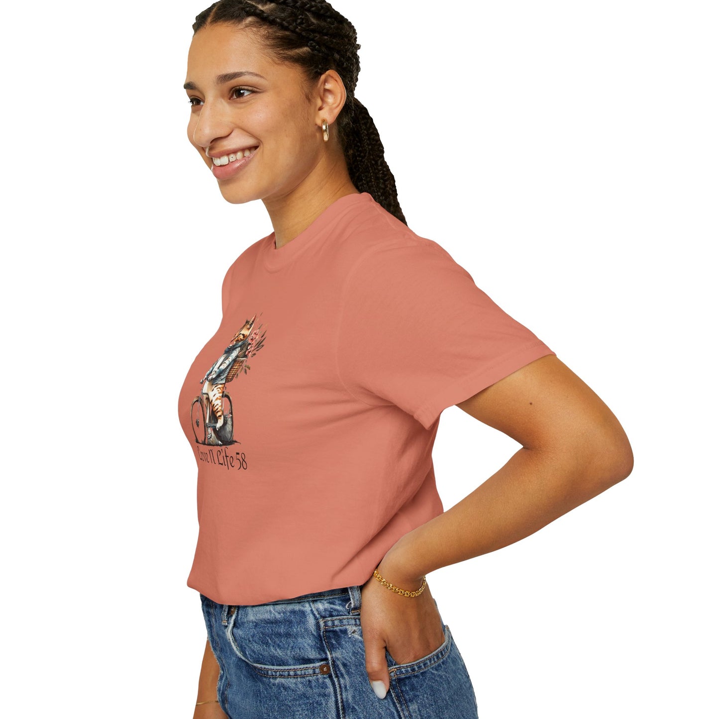 Cat Lovers Bicycle Tee - Comfort Colors